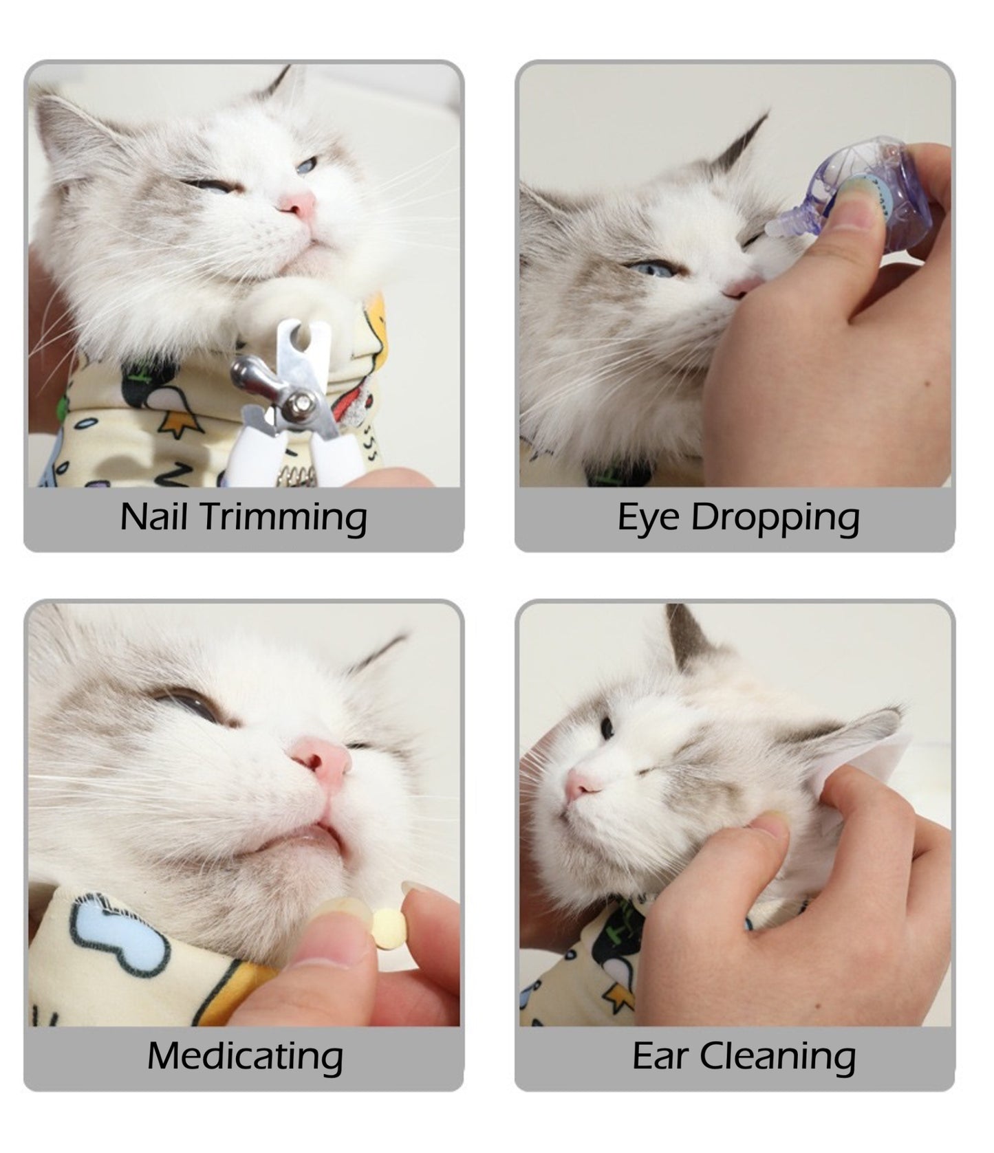 Self-Adhesive Cat Grooming Magical Cloth Wrap