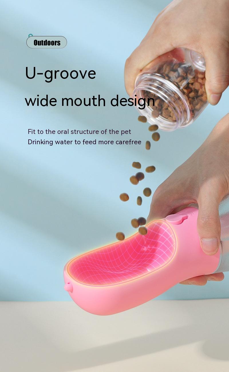 Pet Water Cup Drinking Food Garbage Bag Three-in-one Portable Small Multi-functional