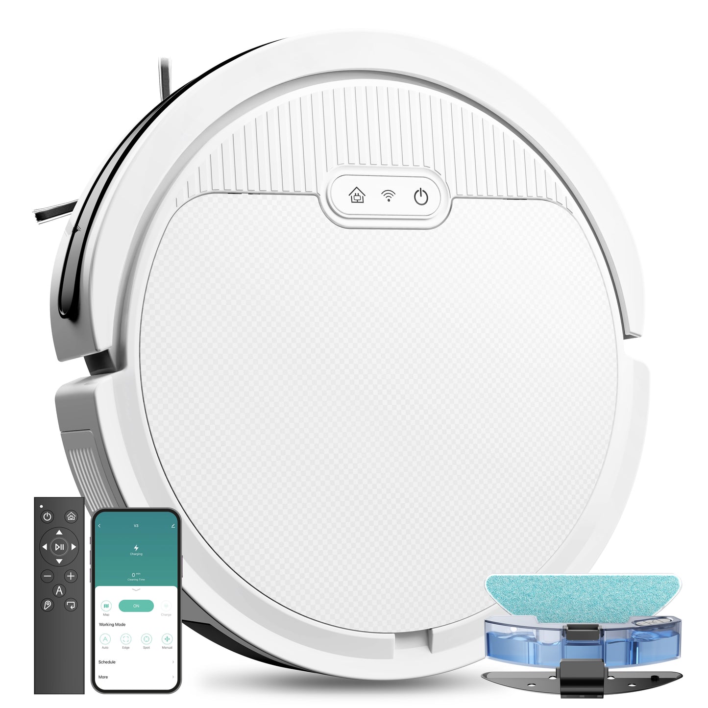 Robot Vacuum And Mop, 3 In 1 Combo Cleaner For Home, 5000Pa Suction, 120 Mins Run Time.