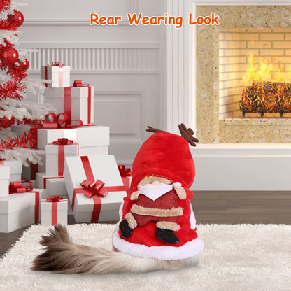 Pet Christmas Clothes Santa Claus Reindeer Antlers Costume