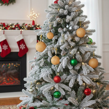 Golden Christmas Glass Ball Ornament – Elegant Holiday Tree Decoration