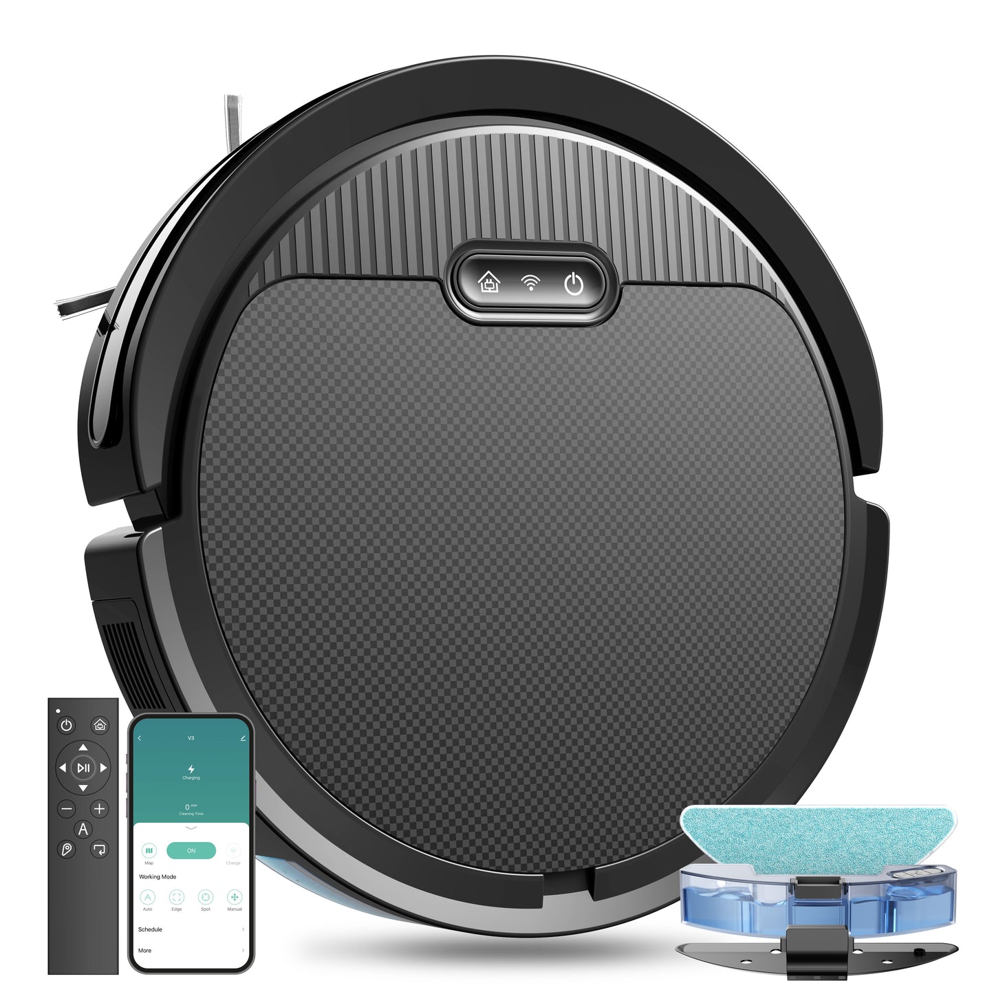 Robot Vacuum And Mop, 3 In 1 Combo Cleaner For Home, 5000Pa Suction, 120 Mins Run Time.