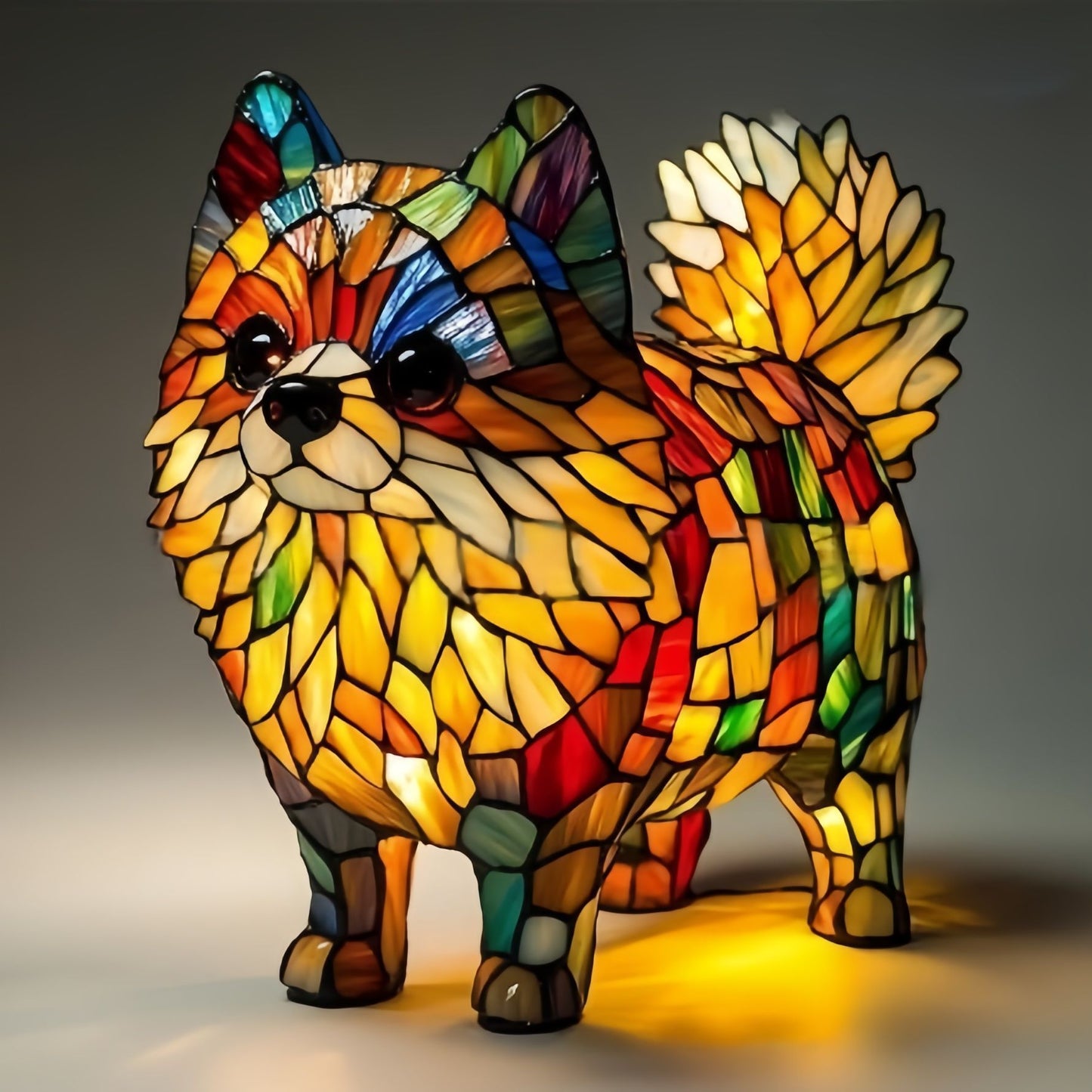 Cute LED Resin Animal Night Light Figurine – Battery Operated Pet-Themed Home Decoration