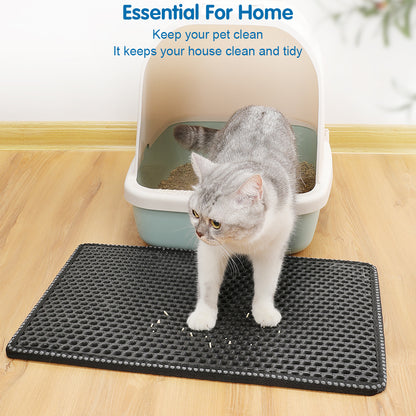 Double Rice Grain Cat Guard Filter Litter Mat