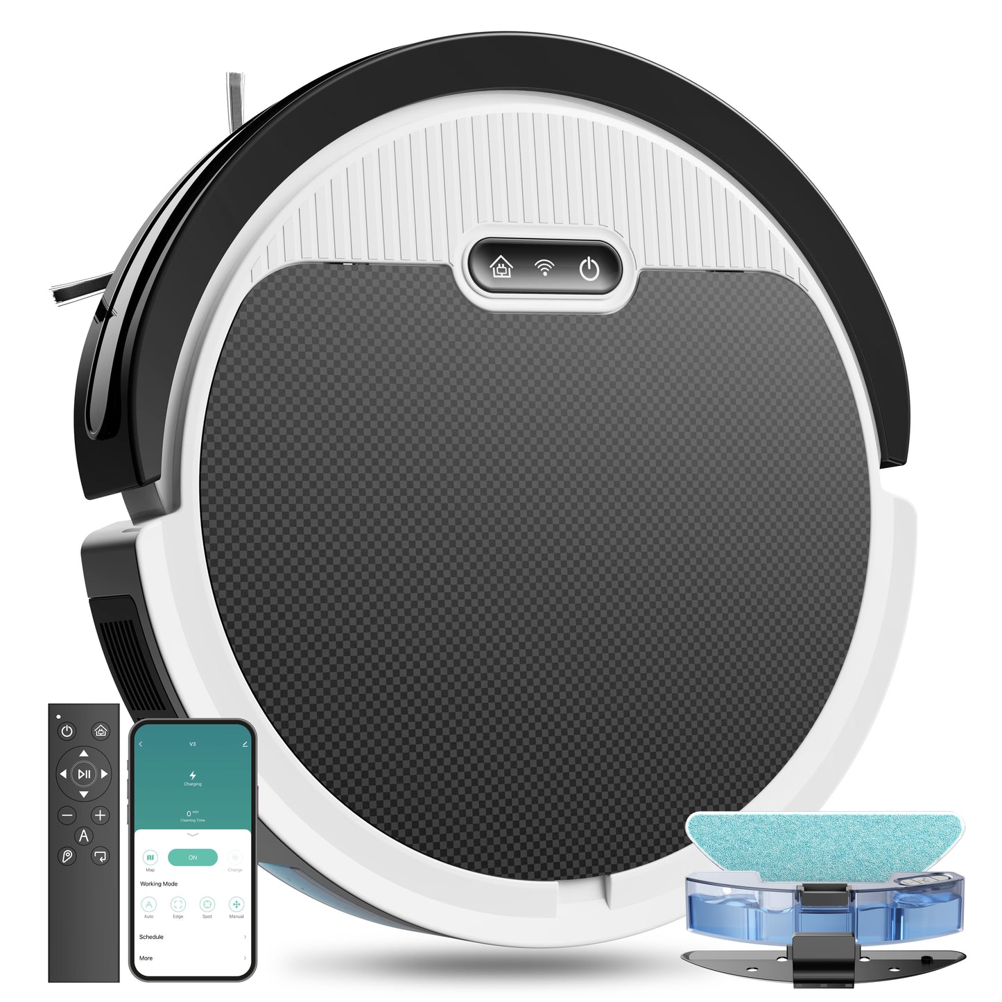 Robot Vacuum And Mop, 3 In 1 Combo Cleaner For Home, 5000Pa Suction, 120 Mins Run Time.
