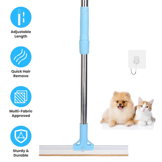 Pet Hair Removal Rake With 54.33in Adjustable Telescopic Rod