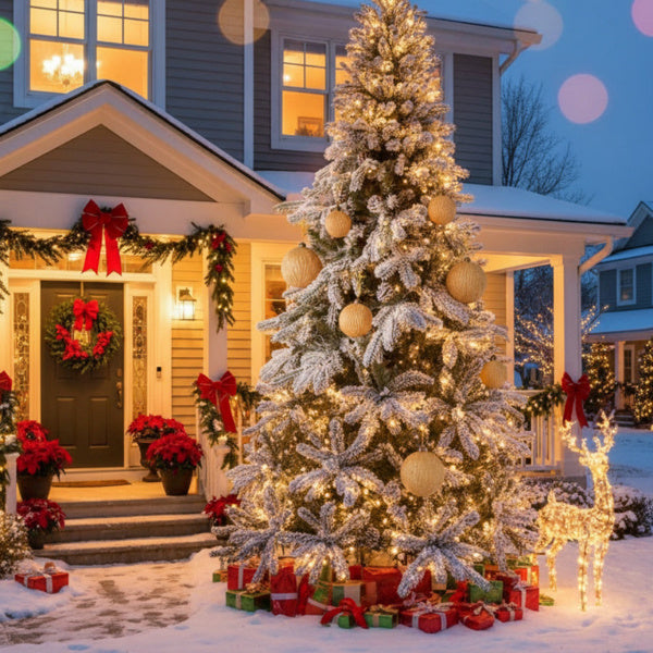 Golden Christmas Glass Ball Ornament – Elegant Holiday Tree Decoration