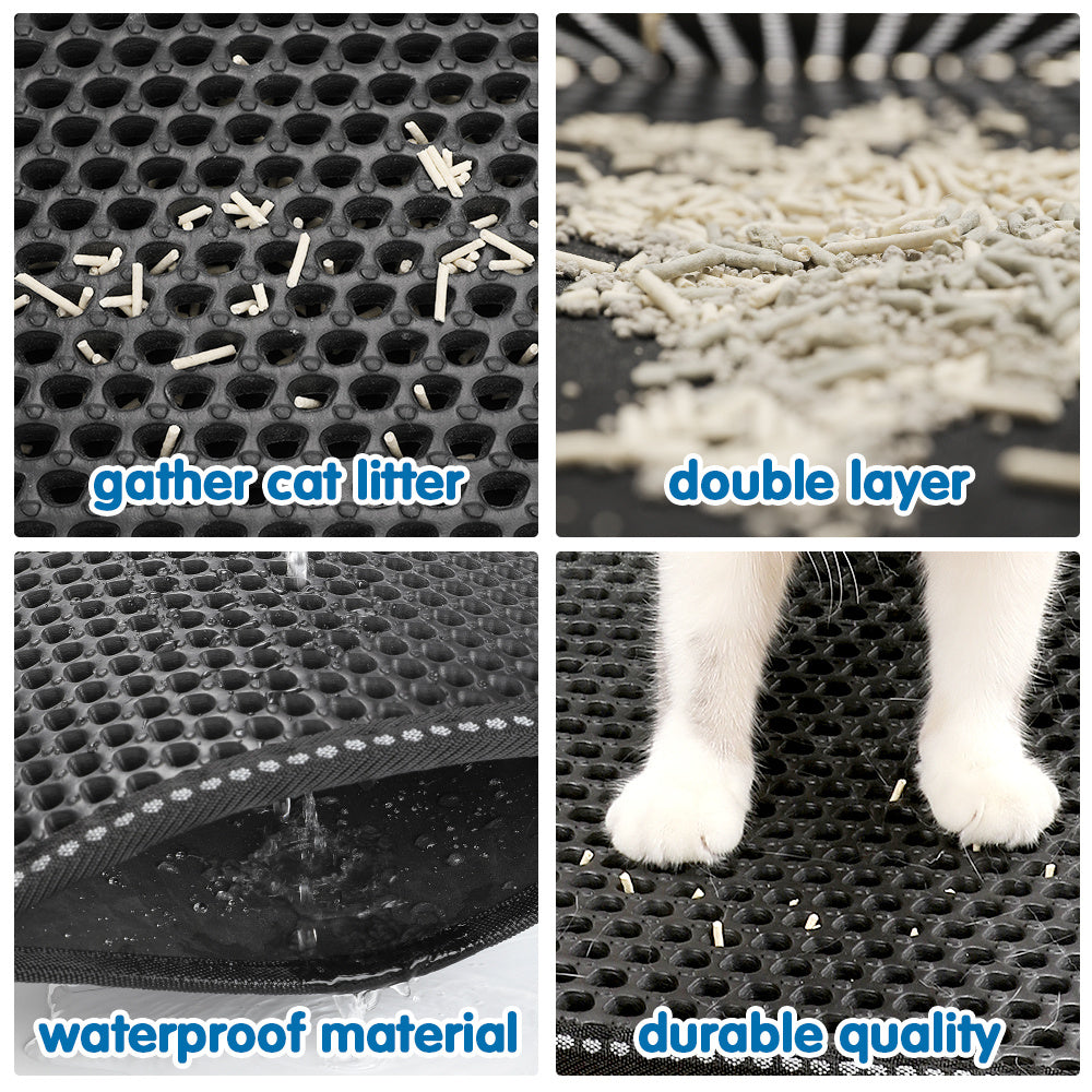 Double Rice Grain Cat Guard Filter Litter Mat