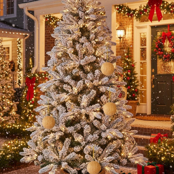 Golden Christmas Glass Ball Ornament – Elegant Holiday Tree Decoration