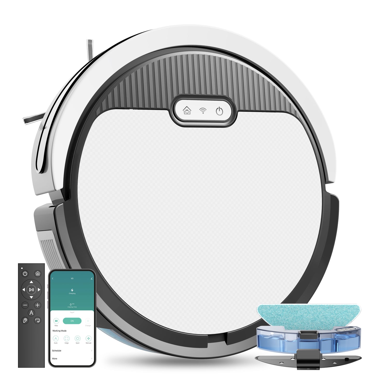 Robot Vacuum And Mop, 3 In 1 Combo Cleaner For Home, 5000Pa Suction, 120 Mins Run Time.